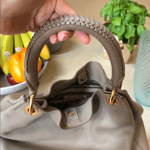 Taupe/grey Prada bag. - Picture 7 of 8